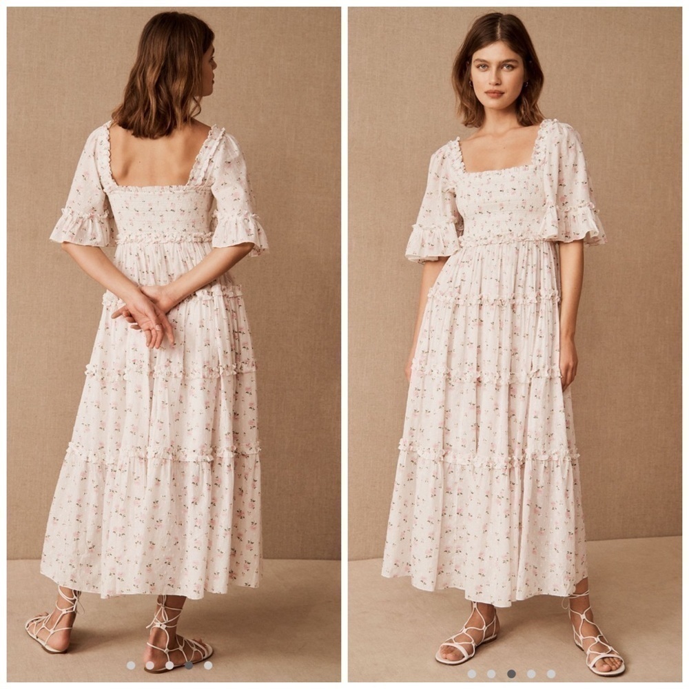 Needle & Thread Bijou Rose Smocked Day Dress